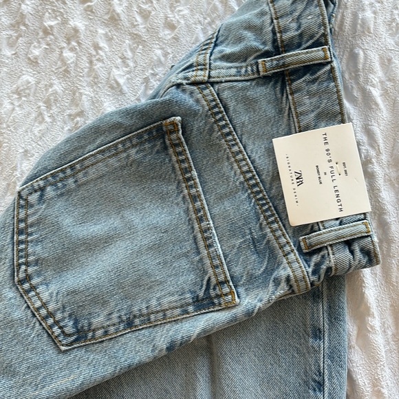 👖 Zara Light Blue Straight Leg Jeans - Picture 4 of 7